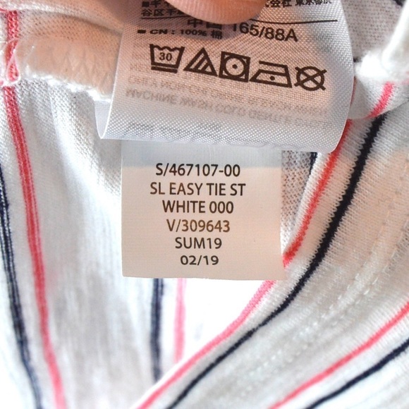 GAP Cotton Front‎ Easy Tie Thin Stripe Tank Top, Size Small NEW - Picture 5 of 6